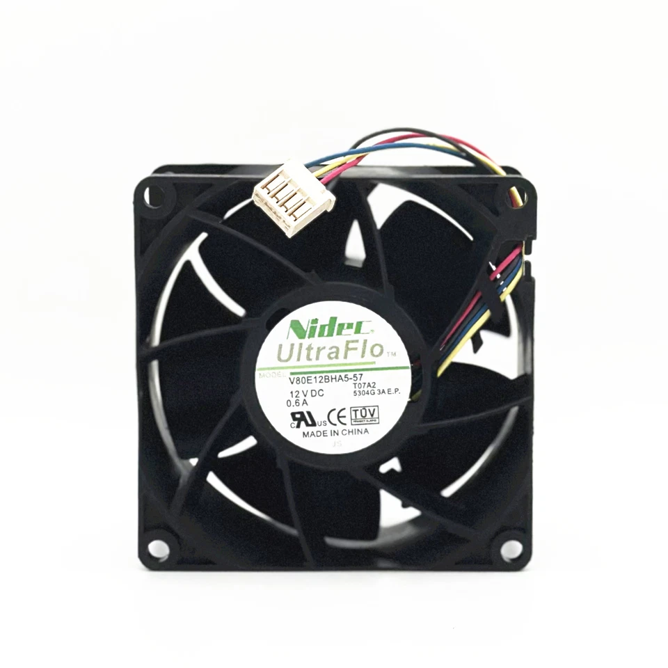1pcs FAN-0126L4 V80E12BHA5-57 T07A2 12V 0.6A 4-pin 8038 ultra-micro server fan  - Image 3 of 4