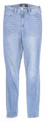 Hollister Damen Skinny Jeans blau Baumwollmischung Größe W27 L28