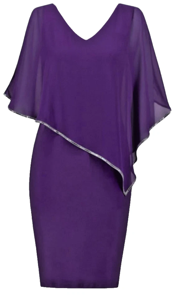 LAGERVERKAUF Joseph Ribkoff Kleid mit Chiffon Überwurf 243797 Gr.42  UVP 329,95 - Bild 1 von 1