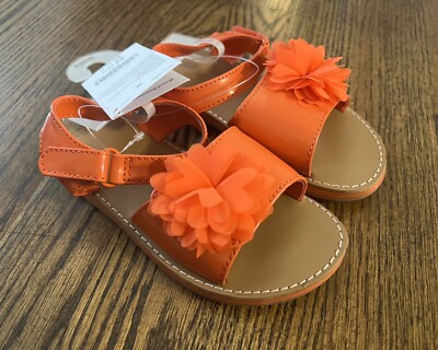 NWT Gymboree Orange Flower Rosette Sandals  Size 10