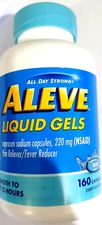 Aleve Liquid Gels Pain Reliever/Fever Reducer (NSAID) 220mg 160 Caps EXP 01/2028