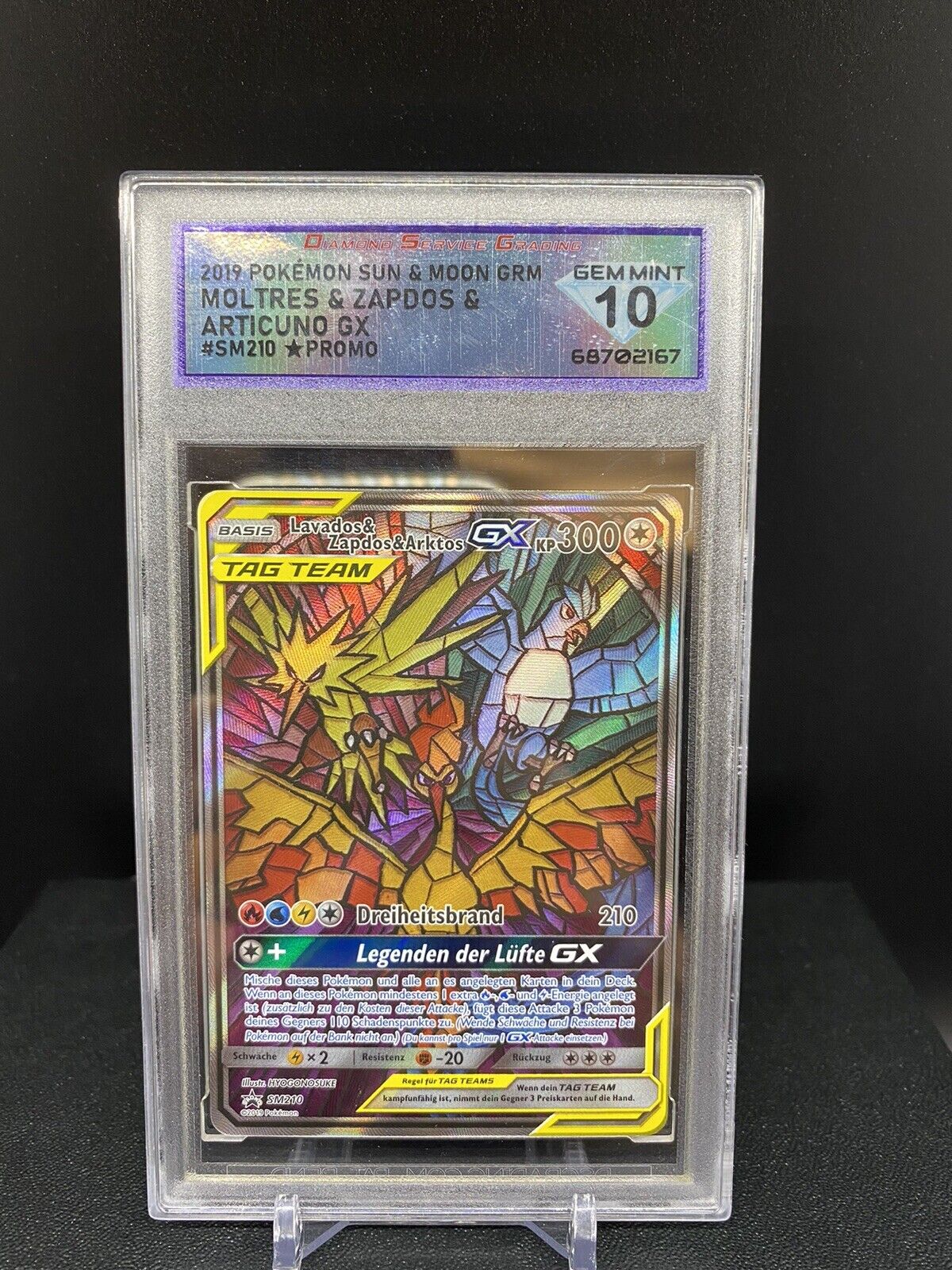 Moltres Zapdos Articuno GX #SM210 - Hidden Fates ETB Black Star Promo - PSA  10 on eBid United States