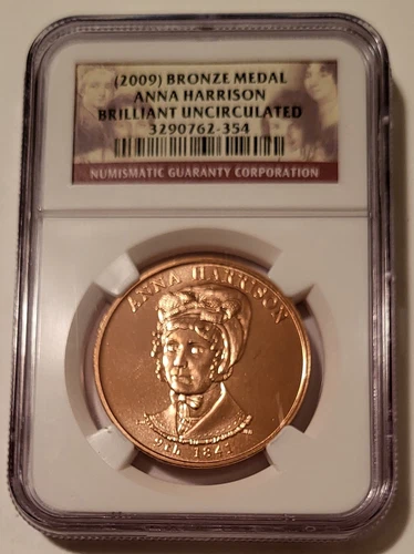 2009 Anna Harrison U.S. Mint First Spouse Bronze Medal BU NGC
