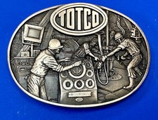 Totco Instruments Co Manufacturing vintage ADM solid brass belt buckle