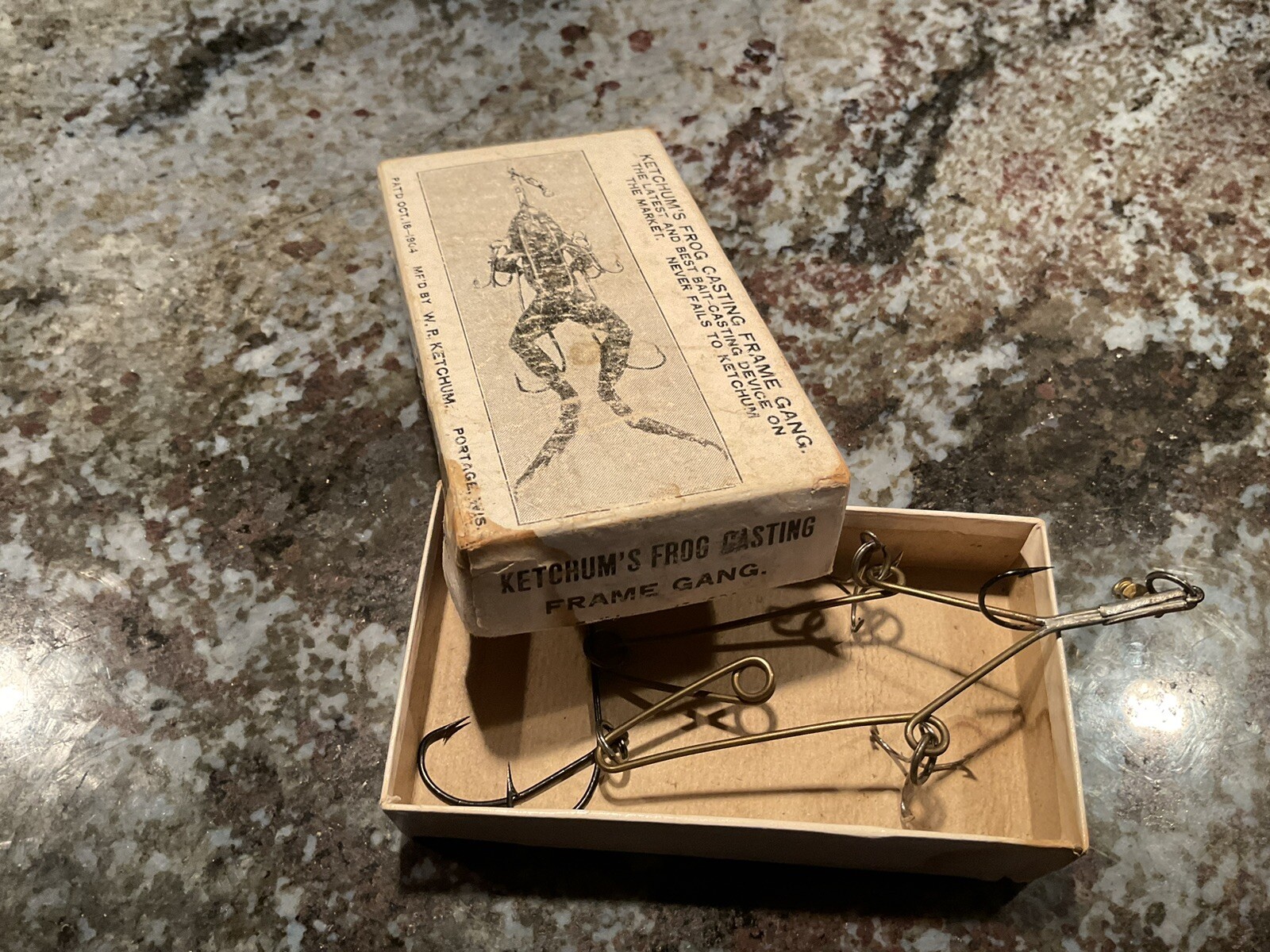 Vintage Ketchum’s Frog Harness Lure Fishing Bait Antique Wisconsin Tackle Box eBay