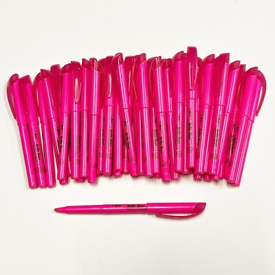 BIC Brite Liner Chisel Tip Highlighter PINK Highlighters 30 Count NEW