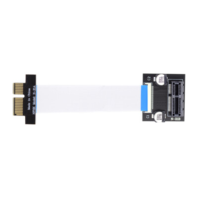 Cablecy Low Profile PCI-E Express 1X Riser Card Extender Extension Flex Cable
