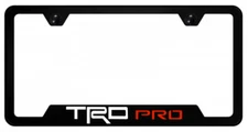 Toyota TRD Pro Logo Polycarbonate Notched License Plate Frame Official Licensed