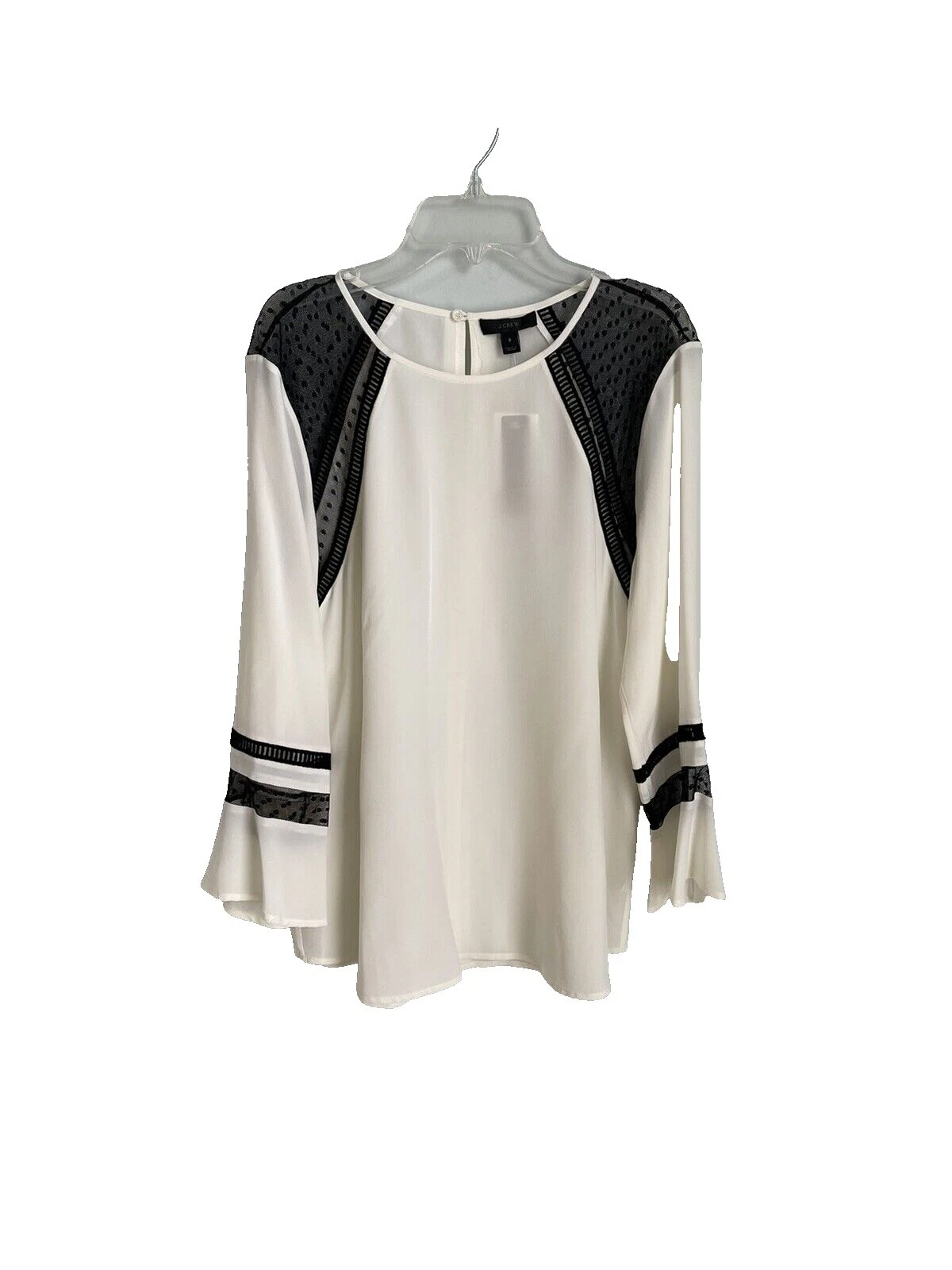 Top negro de seda J.CREW para Mujeres