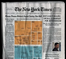 New York Times, Sat Nov 20 2021, Rittenhouse Not Guilty All Charges 122721WEEM