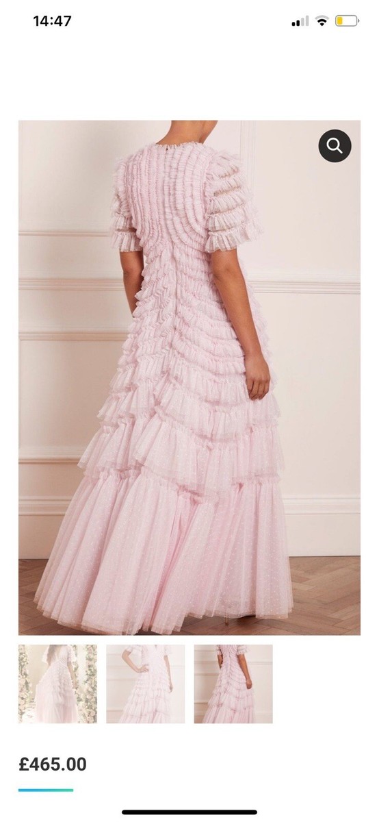 willow embroidered ruffle evening dress WILLOW Formal Dress