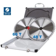 KIT 2 LAME SEGA CIRCOLARE SCHEPPACH Ø254mm X TRONCATRICI LEGNO PVC ALLUMINIO