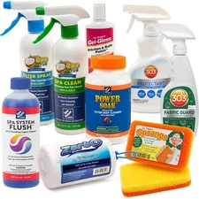 Hot Tub Pro Cleaning Kit - Detailing Supplies, Protectant & Spa System Flush