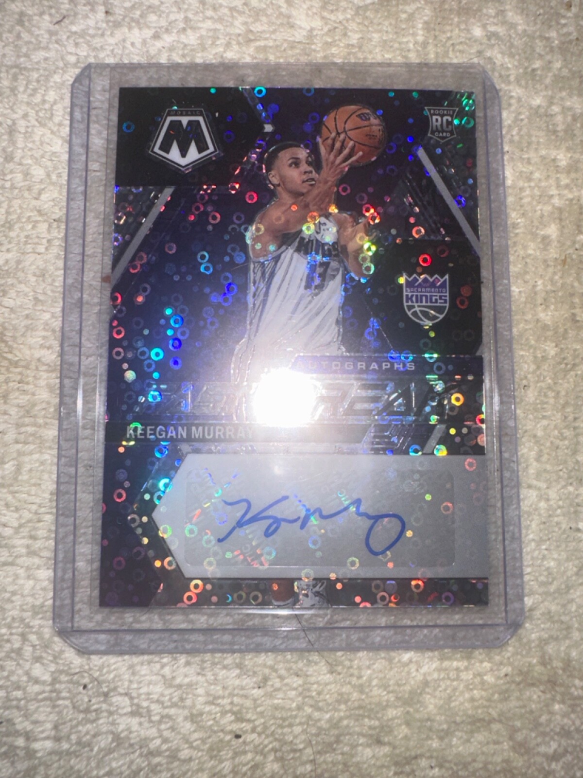 2022-23 Panini Mosaic Fast Break Prizm Keegan Murray RC Rookie AUTO Kings