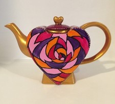 Design Kaffeekanne Teekanne Kanne Herzform Design Rose Porzellan Jameson&Tailor