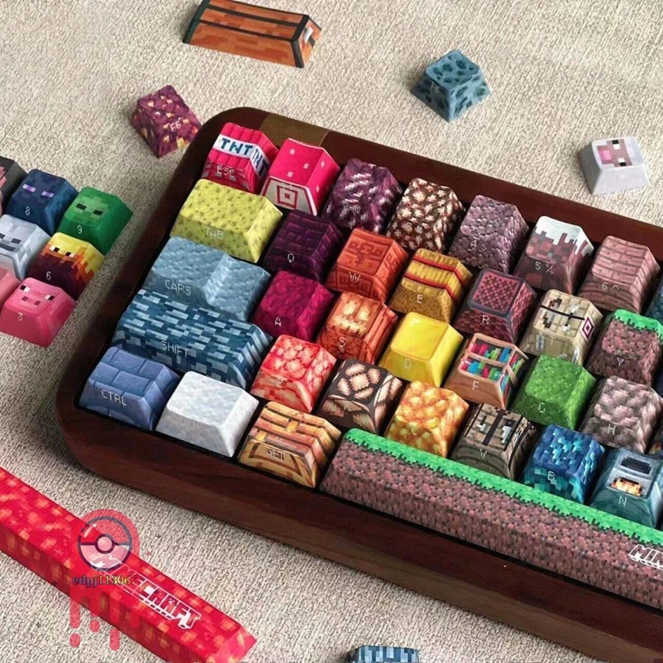 Minecraft 3D Block Pixel Mechanical Keyboard Cap 120 + PCS - Image 3 of 4