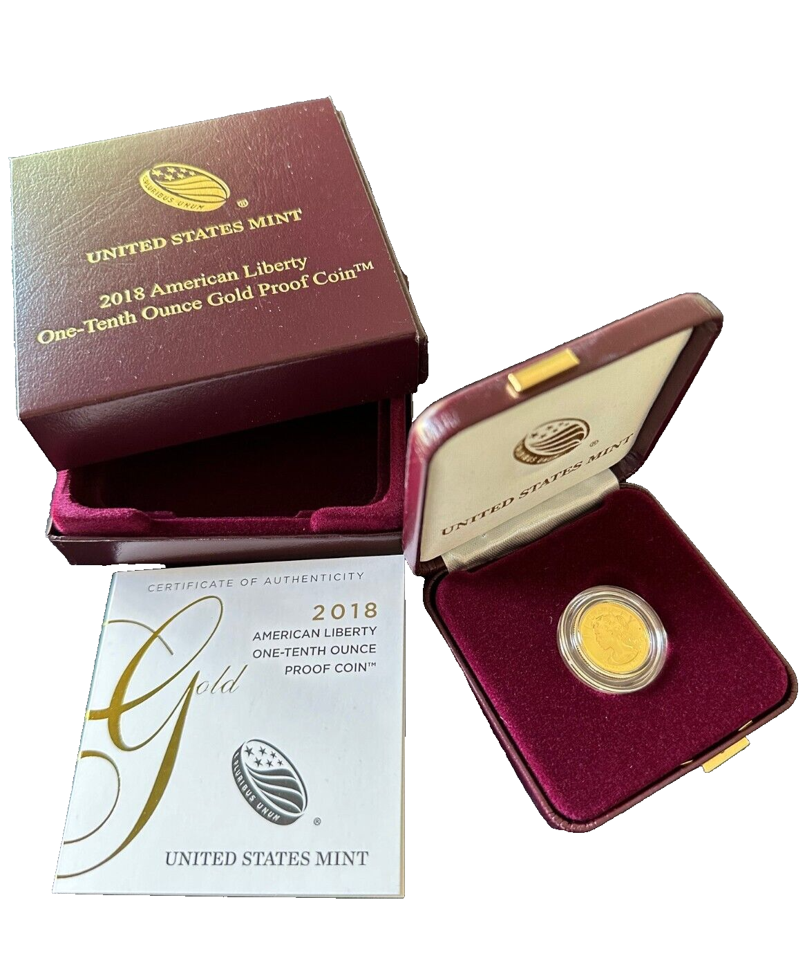 2018 American Liberty 1/10th oz Gold Proof Coin