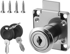 Drawer Lock with Keys Matching Screws for Cabinet/Wardrobe/Cupboard/Office Des