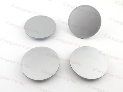 4X External Hub Cover 62mm Internal 49mm Wheel Hub Cover Grey NoLogo