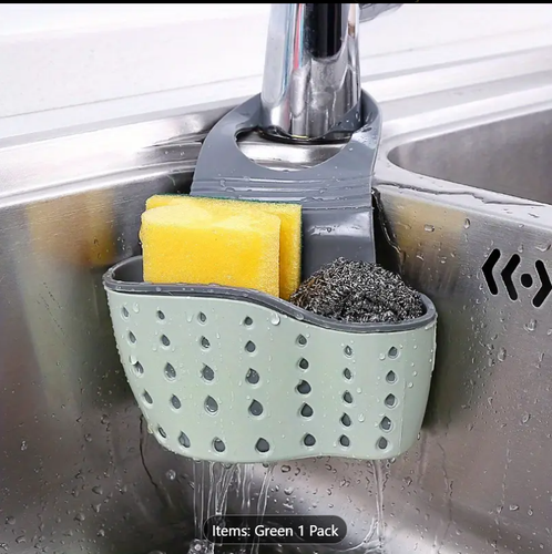Hanging Sink Tidy Storage Drain Basket Kitchen Organizer Sponge Caddy Holder UK - Picture 2 of 11