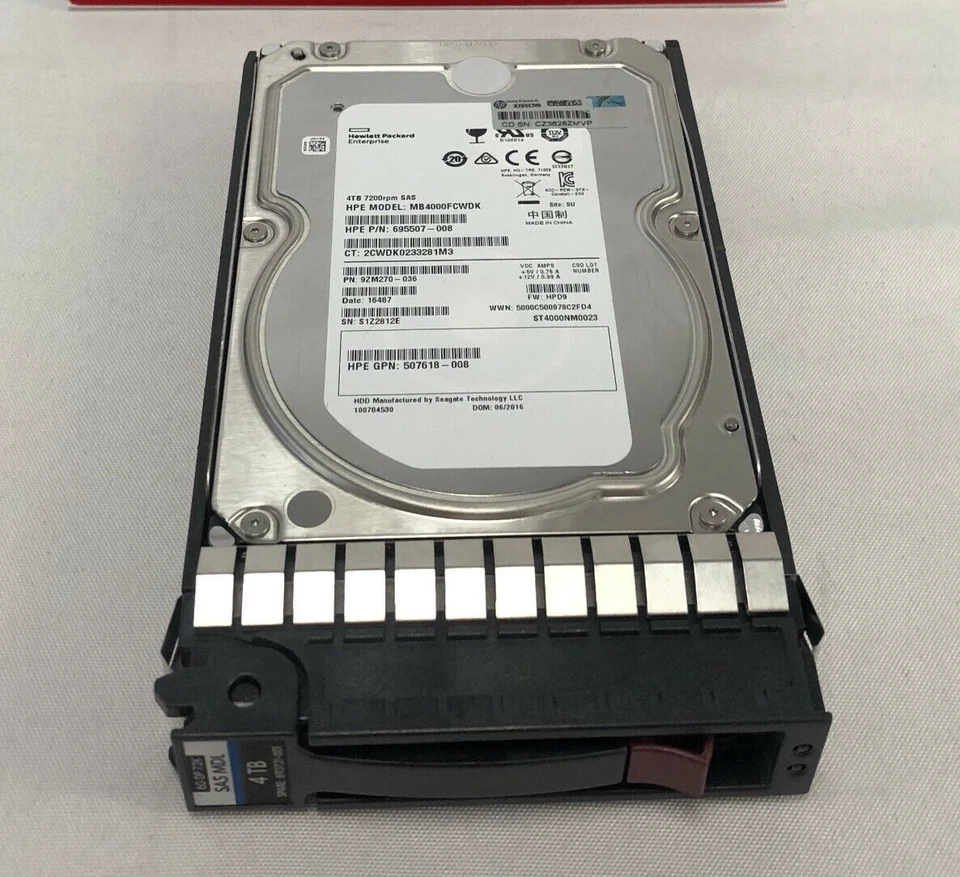 HP 693689-B21 4TB 6G SAS 7.2K MDL 3.5" Hot Plug Hard Drive - 3 Year Warranty - Image 2 of 2