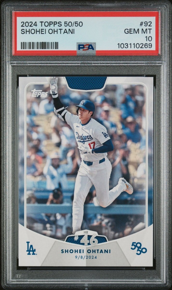 2024 Topps Baseball 50/50 Shohei Ohtani Card #92 PSA GEM MT