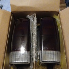 Deep Red Smoke Brake Signal Tail Light Pair Assembly For 97-01 Jeep Cherokee Xj