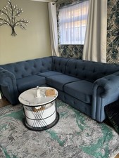 Dfs Belair Navy Blue Corner Sofa