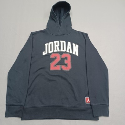 Jordan Hoodie Youth XL Black 23 Jumpman Fleece Pullover Sweatshirt Basketball