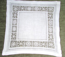 Hochwertiges Vintage Taschentuch Hochzeit Braut Leinen Spitze etwas Altes R235