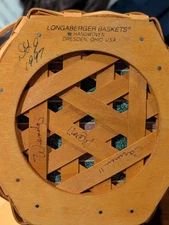 Longaberger Christmas Collection 1997 Snowflake Basket Combo w/ Lid & Liner