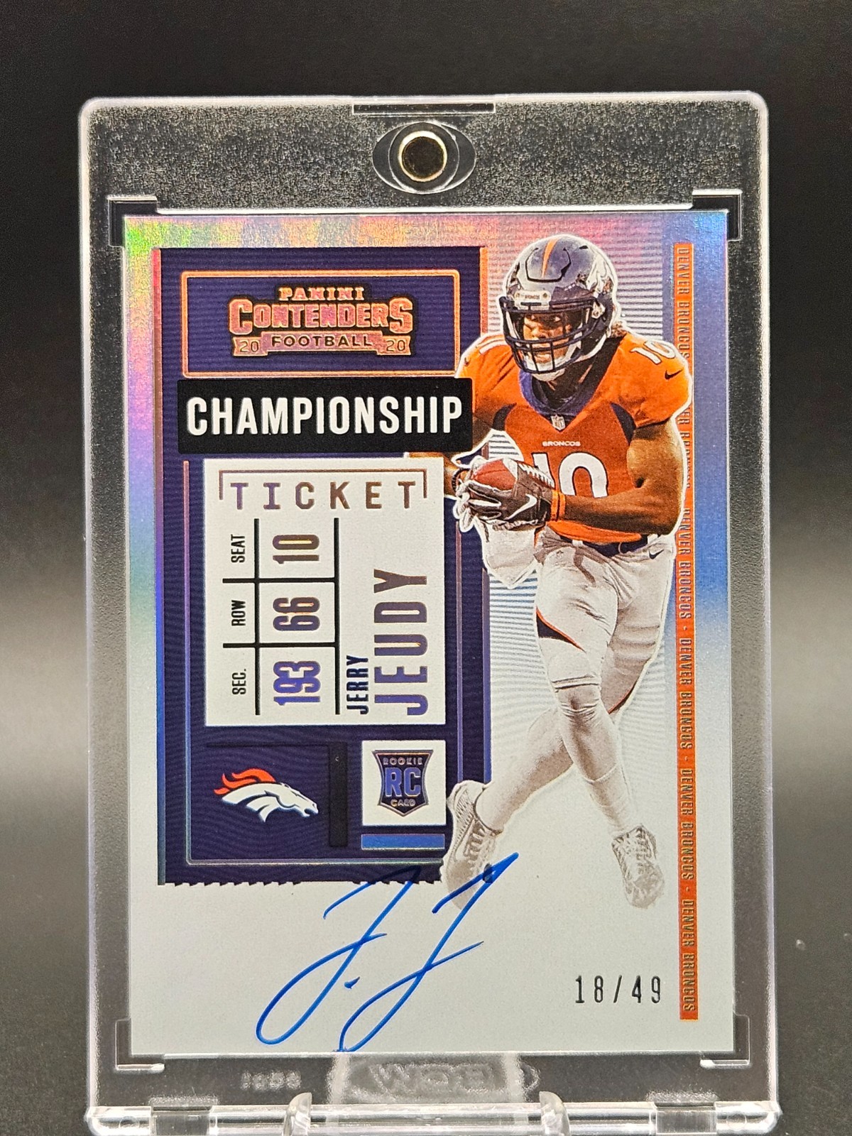 2020 PANINI CONTENDERS CHAMPIONSHIP TICKET JERRY JEUDY RC AUTO /49