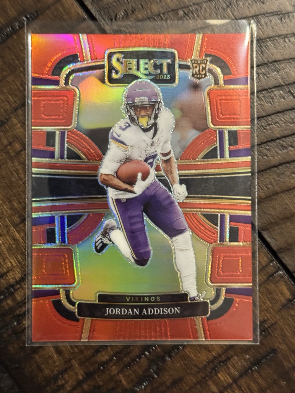 2023 Panini Select - Concourse Jordan Addison #66 Red Prizm /99 (RC)