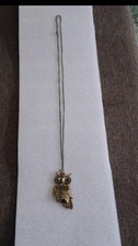 Adjustable Length Owl Pendant Necklace