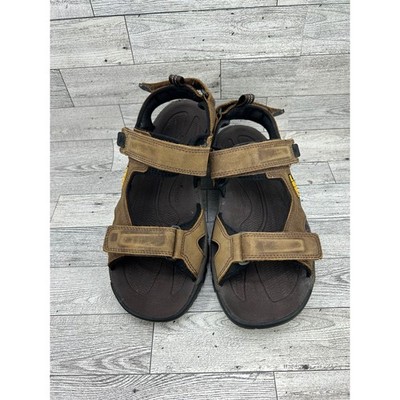 KEEN Targhee III Open Toe Sandals Mens 8.5 Brown Waterproof Leather 1022423