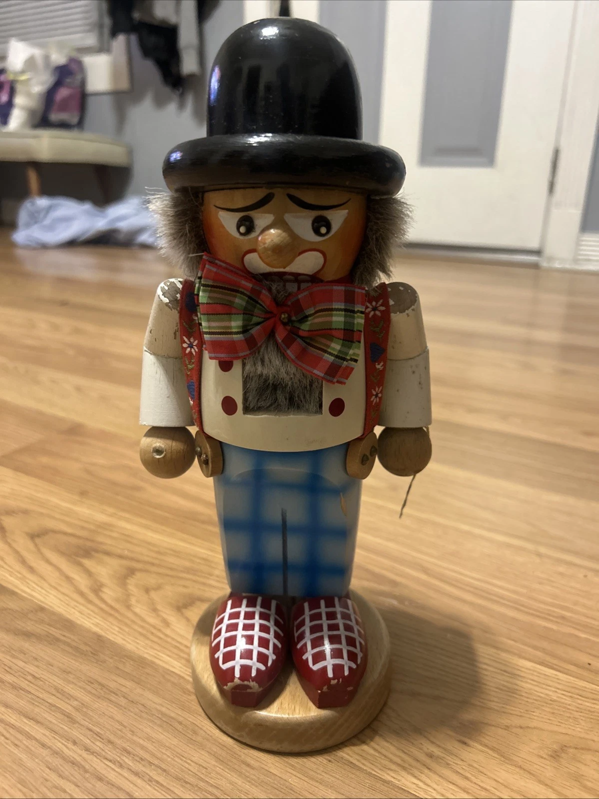 Original Steinbach Volkskunst Erzgebirge Chubby Clown Wood Nutcracker Germany