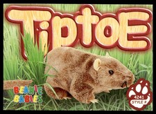 1999 Beanie Babies 2nd Edition Series 4 Tiptoe the Mouse  #147