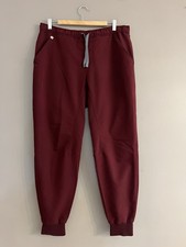 Figs Jogger Scrub Pants Women’s Size L Technical Collection Maroon Tapered Flaws