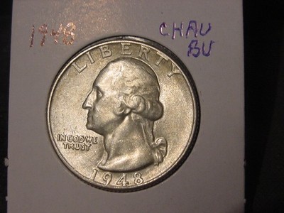 1948 WASHINGTON QUARTER CHOICE AU BU BETTER DATE BU LOOK FREE SHIPPING