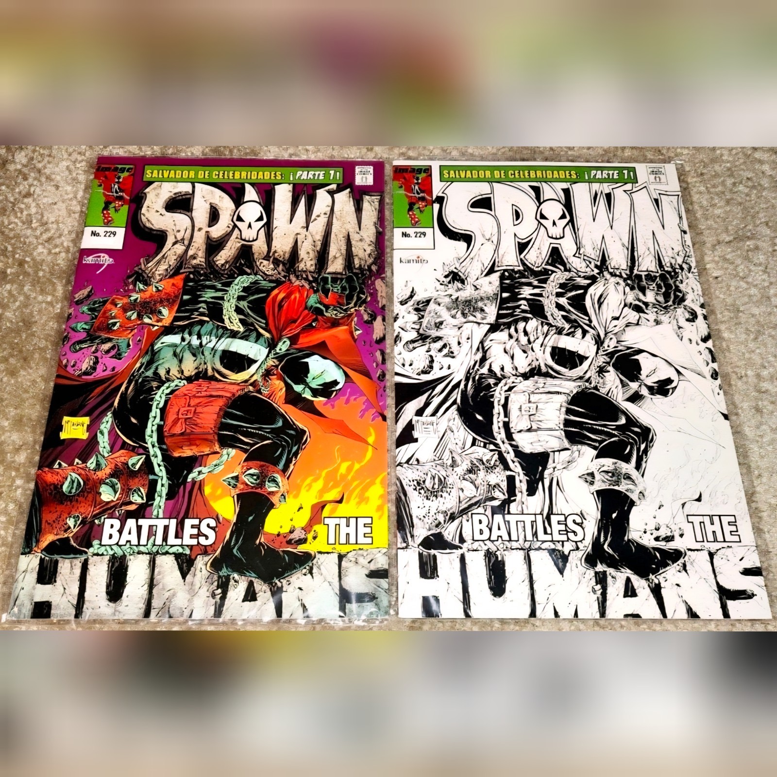 1 2 Spawn 229 NM MX 1:25 Sketch Variant Todd McFarlane Incredible Hulk Foreign 