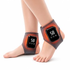 Cordless Foot Ankle Massager Brace for Pain Relief Heating Vibration Therapy