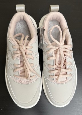 CROCS Women's White and Pink Sneakers Size W7 New with Tags