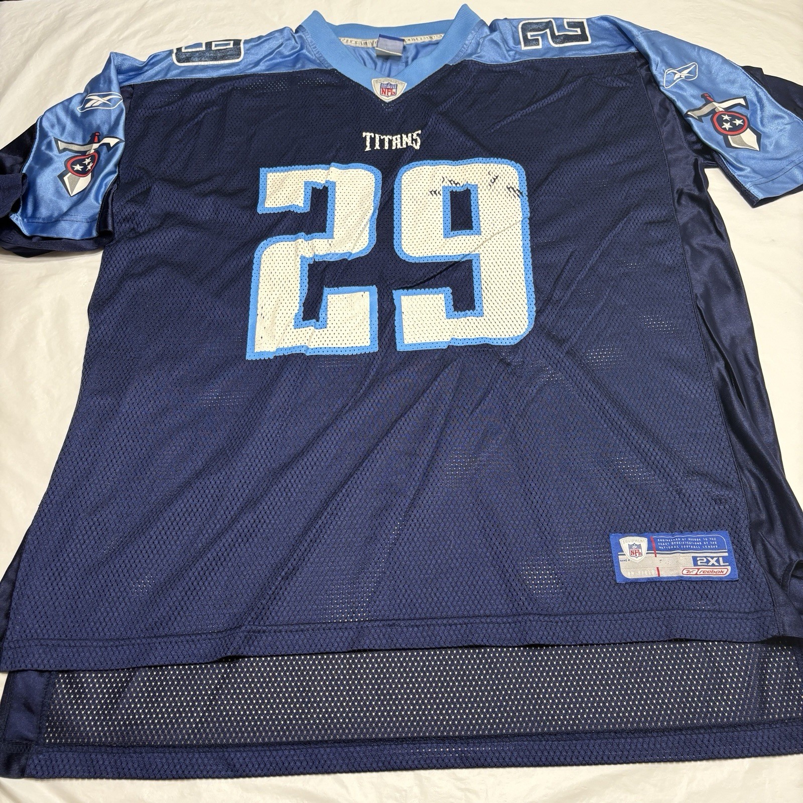 Chris Brown #29 Tennessee Titans Reebok NFL Jersey Men’s 2XL