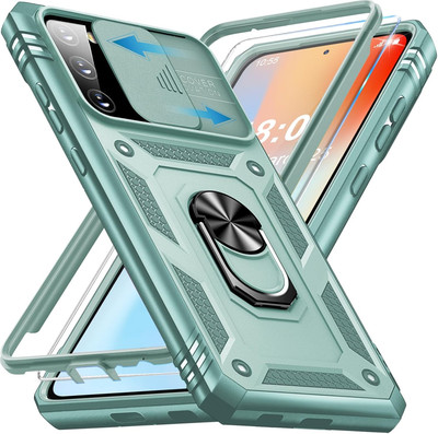 Panzerhülle für Samsung Galaxy S20 FE mit Folie Kameraschutz 360° Stand Mintgrün