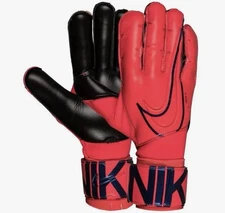 NIKE GK Grip 3 Bright Crimson Black Blue Goalkeeper Gloves Unisex Size 8 NWT