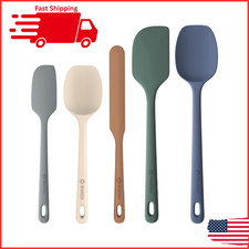 5 Pieces Silicone Spatula Set, Food Grade Rubber Spatula, Upgrade Strong Handle
