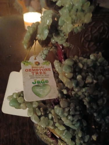 Jade Gemstone Bonsai Tree For Good Luck 10" Tall - Picture 4 of 23