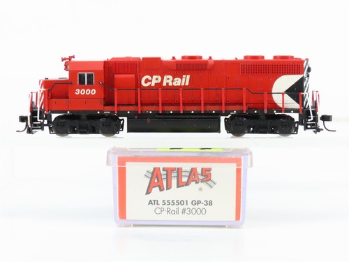 Escala N Atlas 555501 CP Rail Canadian Pacific EMD GP38 diésel #3000 con DCC | Condition: Used