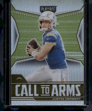 2021 Panini Playoff #CA-JHE Justin Herbert Call to Arms Silver