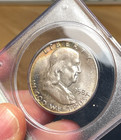 (#102391) Franklin Half: 1958 D PCGS MS 65 CAC Gen 1.2  clearly FBL (see video!) — photo 4
